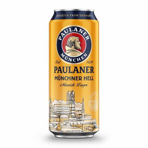 Cerveza Paulaner Lager Lata de 500 ml.