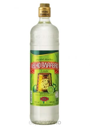Cachaza Velho Barreiro Limon de 910 ml.
