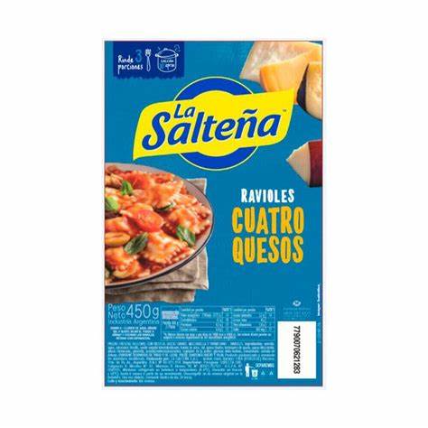 Ravioles La Salteña 4 Quesos de 450 gr.