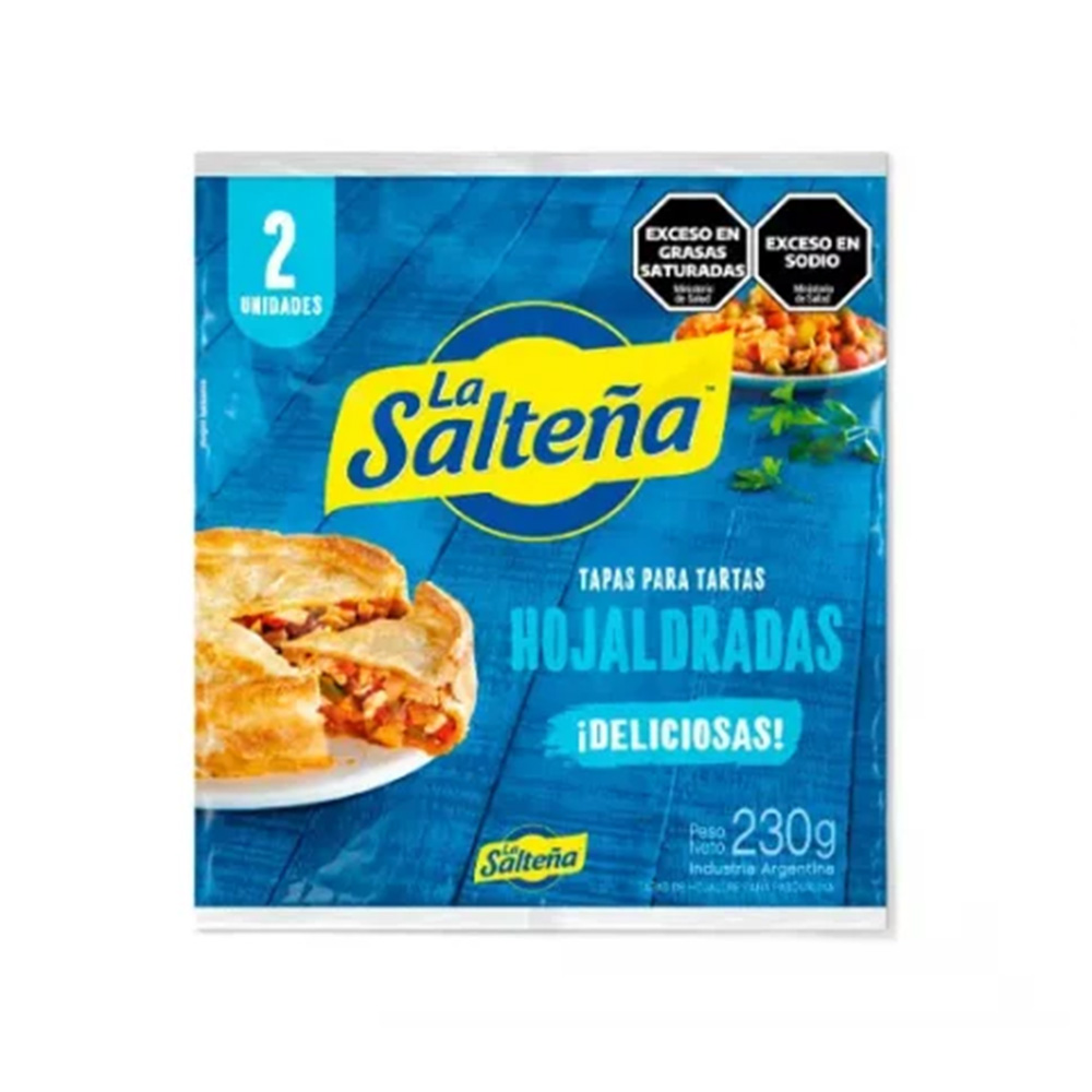 Tapa Pascualina La Salteña Redonda Hojaldrada.