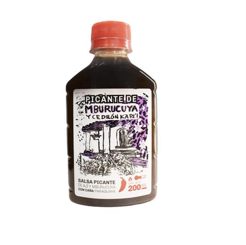 Salsa Artisan Picante de Mburucuya y Cedron Kapi´i de 200 ml.
