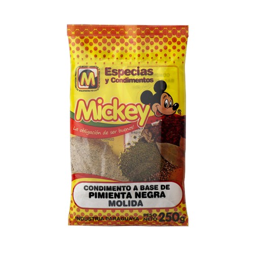 Condimento a base de pimienta negra molida Mickey 25g