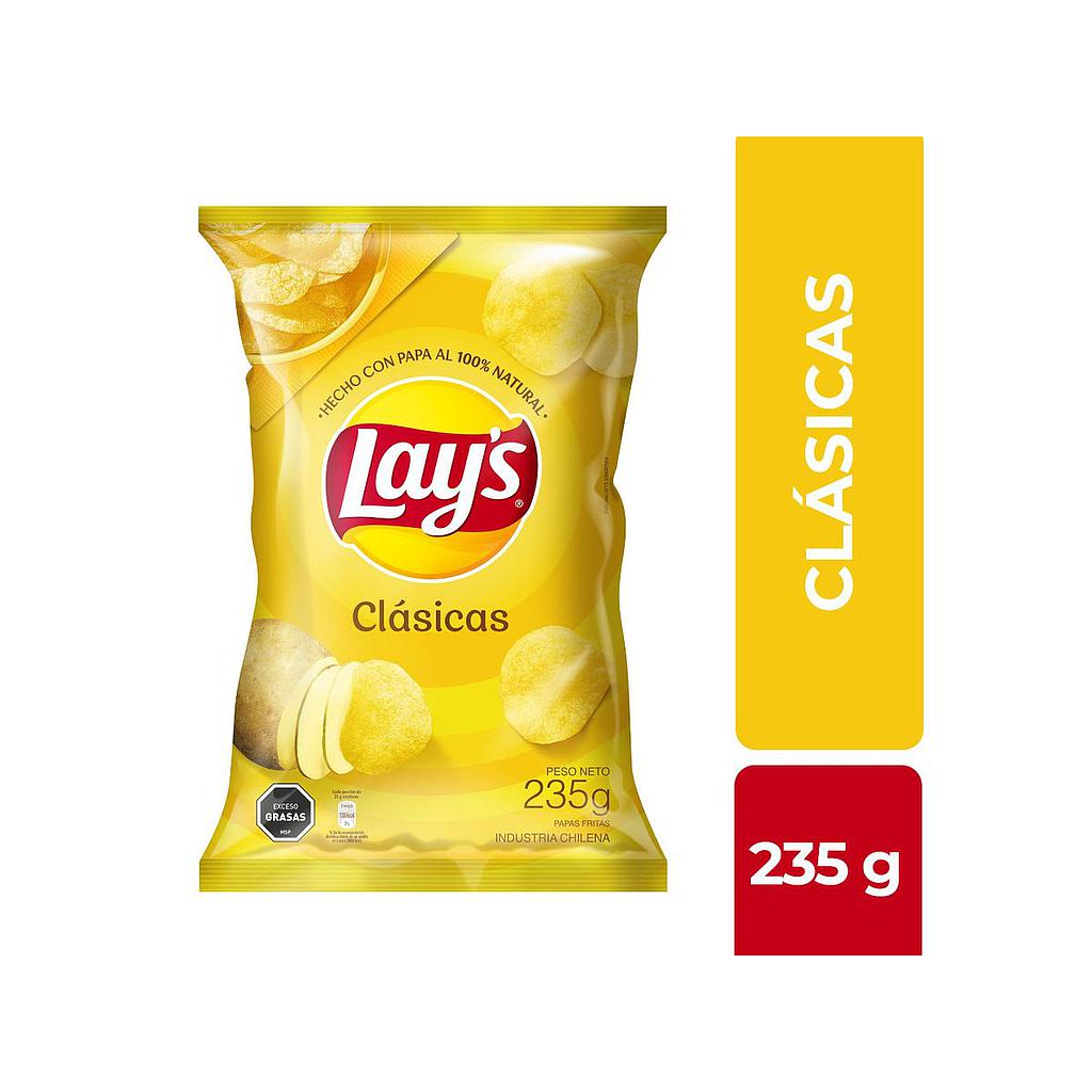 Papas Fritas Lays clasicas de 235 gr.