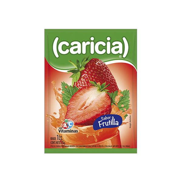 REFRESCO CARICIA FRUTILLA 25 GR