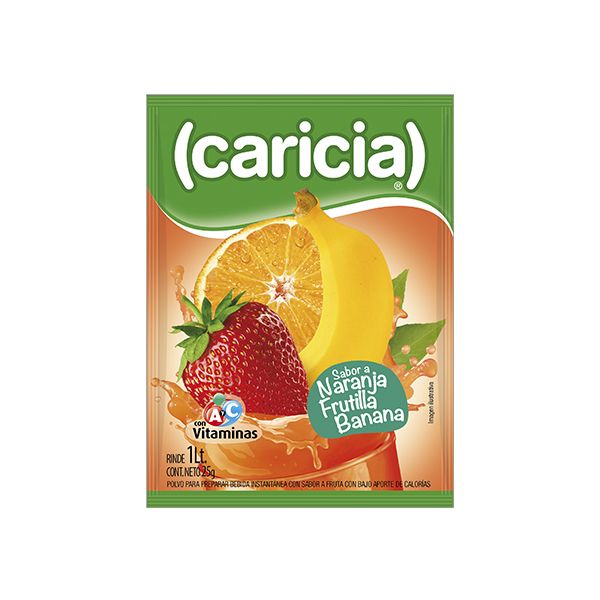REFRESCO CARICIA NAR FRUT BAN 10X25 GR