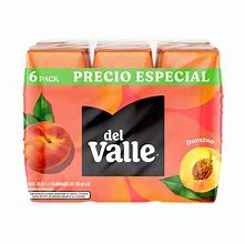 Jugo Frugos del Valle Durazno de 200 ml Pack x 6 Uni.