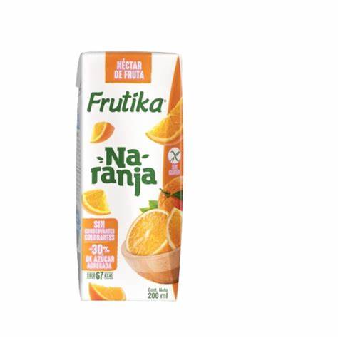 Jugo Frutika Nectar Naranja de 200 ml.