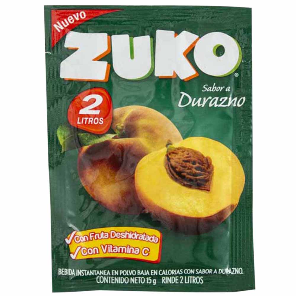 Jugo en Polvo Zuko Durazno de 2.000 ml.