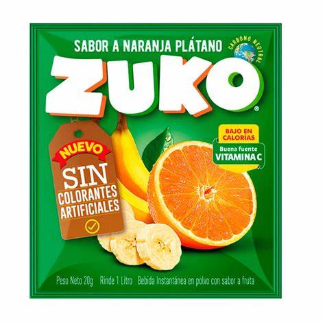 Jugo en Polvo Zuko Naranja - Banana de 2.000 ml.