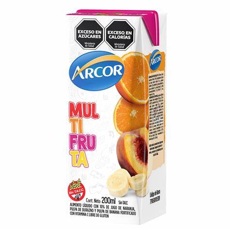 Jugo Arcor Tetra Multifruta de 200 ml.