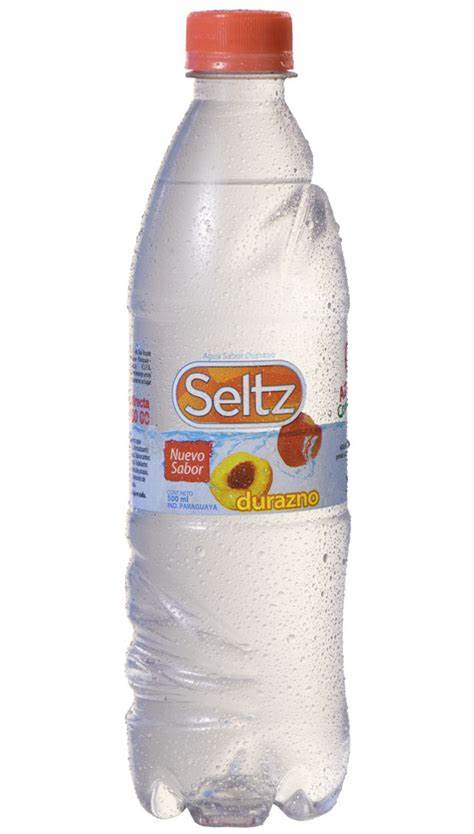 Agua Saborizada Seltz Durazno de 500 ml.