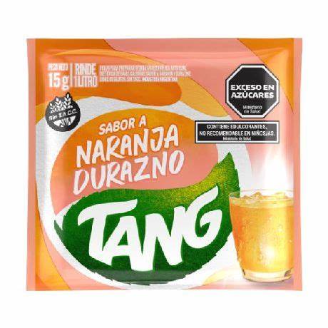 Refresco en Polvo Tang Naranja-Durazno de 15 gr.