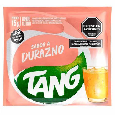 Refresco en Polvo Tang Durazno de 15 gr.