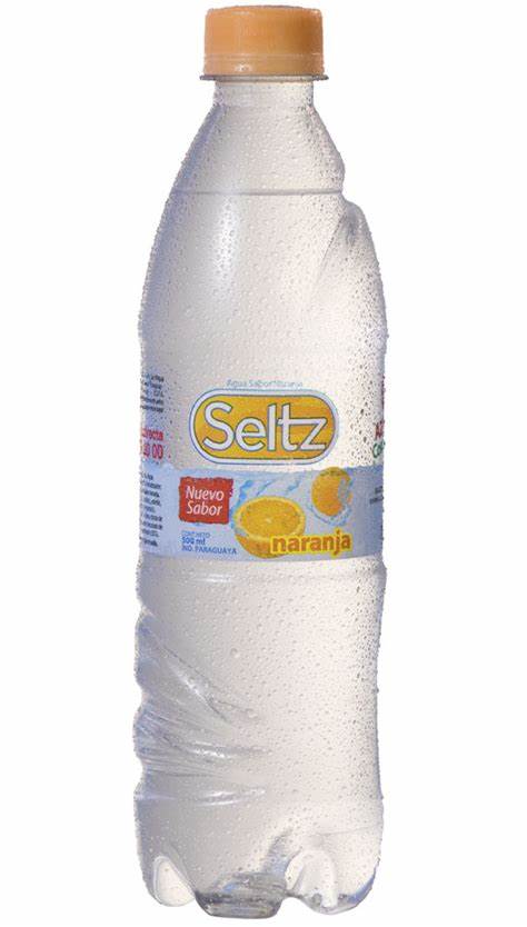 Agua Saborizada Seltz Naranja de 500 ml.